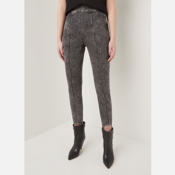 Isabel Marant Pantalon Nanouli Faded Black High Waist Acid Wash Jegging Jeans 36